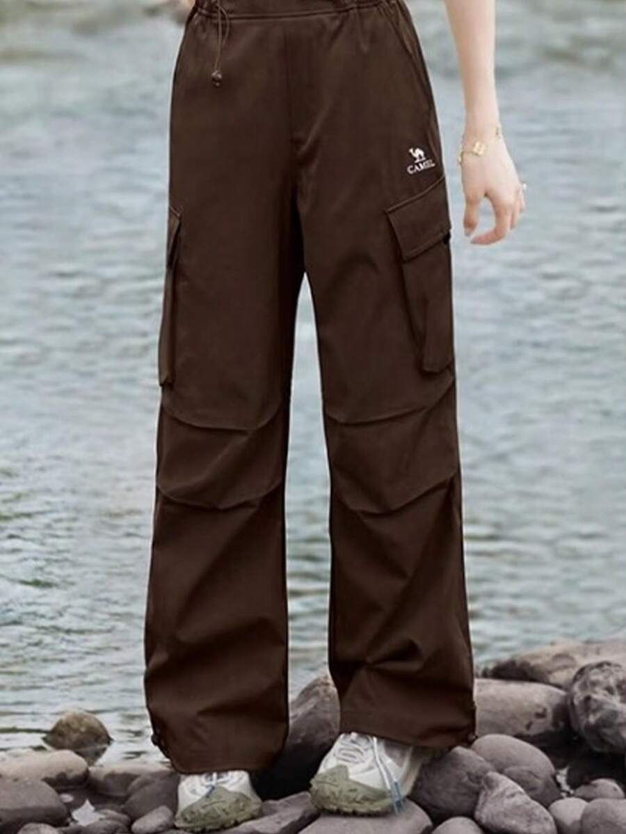 CAMEL CROWN Women's Outdoor Soft Shell Pants, Windproof Waterproof Loose Hiking Trousers - French Brown - View 1