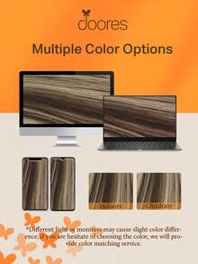 DOORES Hair Extensions With Hair Rings, 100% Human Hair, 12-22 Inches, 70-120g, Invisible, Chocolate Brown To Caramel Gold Gradient, With Adjustable Clips And Invisible Steel Wire - S4/26/4 - View 10