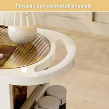 5-Tier Rolling Storage Rack | Kitchen Storage Cart With Transparent Drawers, Rolling Storage Shelf For Bedroom, Bathroom, And Office, Made Of Plastic - White - View 4