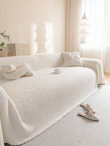 1 khăn phủ sofa sang trọng, tối giản, chất liệu vải nỉ mềm cao cấp, chống trượt, chống bụi, chống trầy xước cho sofa, trang trí cho phòng khách, phòng ngủ, văn phòng, phù hợp với sofa 1-4 chỗ ngồi, sofa hình chữ L. - Màu be - Xem 7