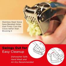 Easy-Clean Garlic Press, No Need To Peel, 7" - Epicurean Garlic Press - View 3