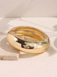 Autumn/Winter Leopard Print Bow Bangle, Y2K Style Asymmetrical Geometric Resin Layered Bracelet, Fashion Daily Party Gift - Multicolor - View 11