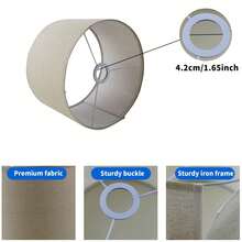 1/2 piezas Pantalla de lámpara de tela, Suministros para bodas, Pantalla de lámpara colgante desmontable, Pantalla de lámpara de pie para decoración del hogar y hotel, Accesorios de iluminación - Multicolor - Ver 3