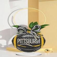 Fairyland JinWenn Decor For Home Diamonds Art Kit Decorations, Football Diamonds Painting Kit For Adult Tabletop Gift DIY 5D Diamonds Dots Pittsburgh Home Special Crystal Diamond 7.8x6.5 Inch - DP02551 - 查看 3