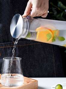 1pc Acrylic Cold Water Pitcher, High Wear-Resistant Tea Pot, Cold Water Dispenser, Commercial Beverage/Juice Pitcher - Multicolor - View 3