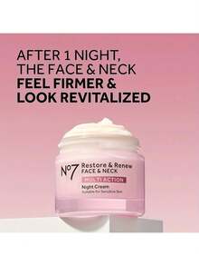 Number7 Restore & Renew Multi-Action Face & Neck Night Cream With Hyaluronic Acid, Shea Butter & Vitamin E - Hydrating & Light Beige-Firming Cream For All Light Beige Types Including Oily Light Beige - Nhiều màu - Xem 2