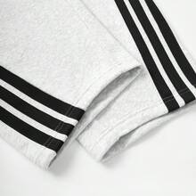 Adidas 阿迪达斯 2025 新款女士休闲宽松阔腿裤，百搭运动裤 - 灰色 - 查看 6