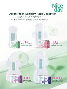 Niceday 20pcs/155mm Negative Ion Sanitary Pads, Negative Ion Daily Sanitary Napkins, Negative Ion Overnight Sanitary Napkins, Negative Ion Extra Long Overnight Sanitary Napkins, Ultra-Thin Period Pads, Soft Menstrual Pads, Ultra-Thin Panty Liners, Intimate Odor Removal, Super Dry, No Leakage, Breathable, No Itchiness