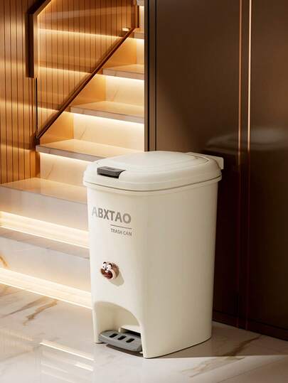 1个双隔层垃圾桶，厨房/客厅/浴室适用，顶部按压式开启盖和脚踏式开启盖，大容量，保持地面清洁
