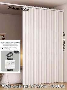 1pc Foldable Curtain Partition Without Rod, All-Season Decorative Hanging Cloth Divider, Suitable For Rental Home Bed, High-End, Applicable For Living Room, Bedroom Windows And Other Scenarios