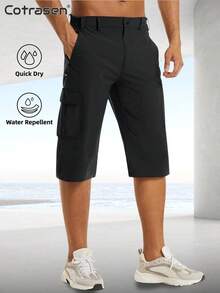 Cotrasen Men's Summer Athletic Shorts Lightweight Quick-Drying Capri Shorts Hiking Shorts Fitness Shorts With Pockets