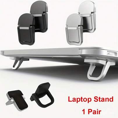 Compact Portable Laptop Stand - Invisible, Foldable, Ergonomic Desktop Holder For 10-18 Inch Laptops, Tablets, Keyboards And Phones - Made Of ABS Material - Suitable For Office Workers And Students - Fit For Home And Travel - Ideal Gift For Tech Enthusiasts