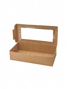 4个/8个装长方形蛋糕盒，带透明窗口，适用于面包、饼干、蛋糕、馅饼、松饼、巧克力、草莓等。 - 彩色 - 查看 7