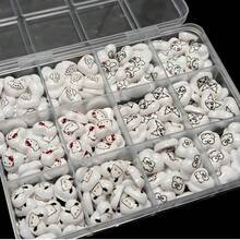 120pcs/12 Slots Cartoon Decorative Beads, Cute Resin Anime Nail Art Decoration Accessories - Multicolor - View 5
