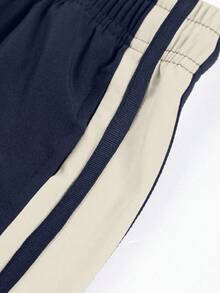 1 件男士休闲宽松裤，适合日常通勤、运动训练、跑步、户外、徒步旅行、健身、慢跑、休闲街头风格、直筒裤、春秋季 - 藍色 - 查看 3