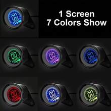 Indicador de velocidad de Retroiluminación LED LCD de motocicleta universal Odómetro modificado indicador de código multifuncional (pantalla de contenido de aceite / velocidad) - A - Ver 3