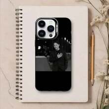 Funda Nekfeu para 17, 16, 15, 14, 13, 12, 11 Plus, Pro Max, borde negro, cubierta plateada - Z6 - Ver 6