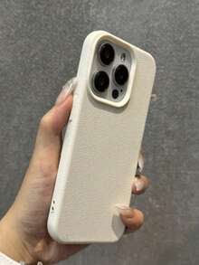 简约高档皮革纹理手机壳，兼容 17 Pro Max/17 Pro/17 Air/17/16 Pro Max/16 Pro/16/16 Plus/16e/15/15 Pro Max/15 Pro/15 Plus/11/12/13/14 Pro Max/XS/XR/11 Pro/11 Pro Max/12 Pro/12 Pro Max/13 Pro/13 Pro Max/7 Plus/14 Pro/14 Pro Max/14 Plus/7 Plus/8 Plus/8/SE2，创意设计，男女皆宜。 - 白色皮紋 - 查看 2