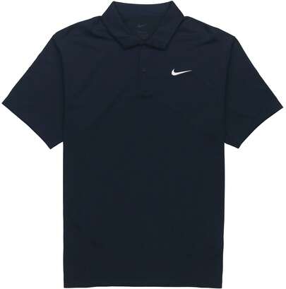  Nike Court Dri-FIT Brand Logo Solid Color Outdoor Casual Sports Short Sleeve Polo Shirt, Blue