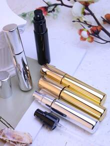 6PCS 10ML Portable UV Glass Refillable Perfume Bottle With Aluminum Atomizer Spray Bottles Sample Empty Containers