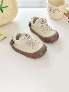 1双男女通用新款低帮运动鞋，软底防滑防踢婴幼儿休闲鞋，时尚百搭儿童跑步鞋，适合所有季节 - 米色 - 查看 3