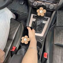 2 Pieces Set Of Handbrake Cover, Shift Lever Cover, Automatic Transmission Protective Cover (Inside The Car), Flower Car Shift Lever Cover, Auto Parts - Flowers - View 3