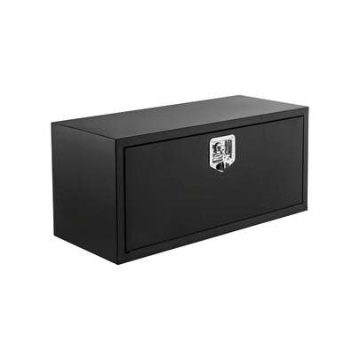 Caja de Herramientas para Camión, Organizador con Candado y Llaves Cerradura de Manija en T, Caja de Almacenamiento de Acero Resistente Impermeable, Para Camioneta Caja de Camión RV y Remolque, Color Negro