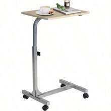 Escritorio Portátil. Mesa Portátil para Computadora Portátil. Mesa Plegable Ajustable para Computadora. Sirve la Función de Inclinación para Laptop y Bandeja de Desayuno Plateado|  Escritorio para computadora | Soporte para laptop | Mesa para laptop | Computadora | Tableta | Ajustable | - Plateado+Haya - Ver 2