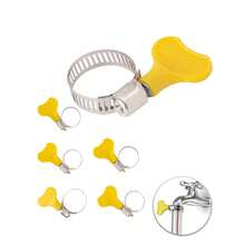 Kit 06 Abraçadeiras Borboleta De Mangueira Regulável Aço Inox - Multicolorido - Visão 1