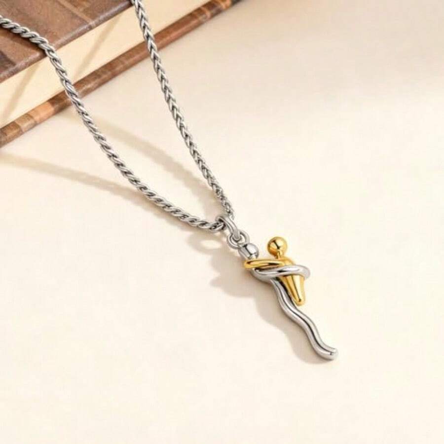 Roe Dolph Hug Necklace For Women Valentines Day Necklace Couples Valentine Gifts Meaningful Valentines Day Gifts For Her Him Wife Husband Daughter - A1金銀 - 查看 1