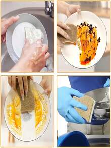 Bộ 12 khăn lau dày và bền, làm từ sợi tự nhiên, dụng cụ vệ sinh mềm mại, không làm trầy xước chén đĩa. Thích hợp cho nhà bếp, phòng tắm, sử dụng trong gia đình, có thể dùng để rửa chén, lau nồi chảo, tẩy vết bẩn, thấm hút nước, tẩy cặn bồn rửa, tẩy dầu mỡ bếp. Được làm từ vật liệu tự nhiên, mềm dẻo và không gây trầy xước trên mọi bề mặt, khả năng làm sạch mạnh mẽ và bền bỉ, rất cần thiết cho các bà nội trợ, người thuê nhà, dọn dẹp nhà cửa. Món quà tuyệt vời cho Ngày của Mẹ, Ngày Valentine, Lễ Tạ ơn. - Nhiều màu - Xem 5