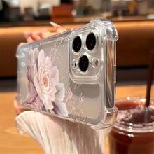 Funda de teléfono premium a prueba de golpes y resistente a caídas Funda de teléfono: CLC Una delicada flor con ramas y cuentas adecuada para fundas de  7, 8, 11, 12, 13, 14, 15, 16, 17 Pro Max, antideslizante, elegante y resistente a caídas, rica, auspiciosa y próspera, agarre de teléfono antideslizante, funda decorativa ¿quién podría resistirse a una funda de teléfono tan resistente y elegante? - 1 pieza - Ver 3
