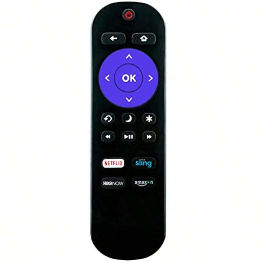 Universal Remote Control Compatible With All Sharp Roku TVs With   Sling Shortcuts - No Setup Needed - Màu tím - Xem 1