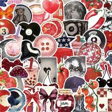 100张Y2K复古贴纸，艺术贴纸，酷炫贴纸，美学贴纸，KPOP涂鸦贴纸，防水乙烯基贴纸，适用于水瓶、笔记本电脑、手机、滑板、剪贴簿、日记本，是馈赠佳品，也是剪贴簿用品和文具的理想之选。 - B - 查看 5