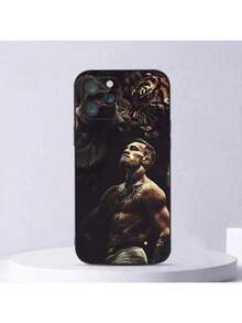 Étui de téléphone de boxe Conor McGregor compatible avec iPhone 15, 14, 13, 12, 11, Plus, Pro Max, XS, X, XR, SE, Mini, 8, 7 Housse souple en silicone noir - Housse compatible avec les étuis 17 Pro, 17 Pro Max, 17 - Z5 - Voir 8