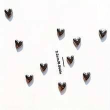 12个/6个/3个套装 铁质黑色太空染色心形冰箱贴，优雅简约装饰磁铁，适用于冰箱、白板、办公室、厨房、洗衣机及任何铁质表面 - 彩色 - 查看 2