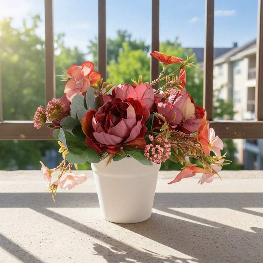 Artificial Flowers - Burgundy - View 1