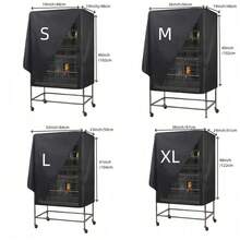 1pc Bird Cage Cover, Universal Pet Bird Cage Cover, Blackout Breathable Mosquito Net, Waterproof And Dustproof, Suitable For Bird Cages At Night, Also Suitable For Cats, Ferrets, Cockatoos, Parrots And Small Animals At Night. - Multicolor - View 9