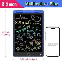 Set de 5 piezas, 5 colores disponibles | Tableta de dibujo LCD de 8.5" | Reutilizable, sin luz azul, tablero de dibujo de un solo clic para borrar, adecuado para niños de 3 a 8 años para alfabetización, expresar la imaginación de los niños, ideal como regalo escolar y recuerdos de fiesta - Multicolor - Ver 6