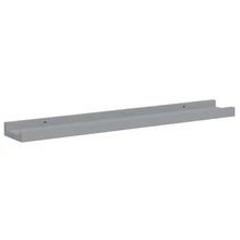 Larryhot Mensole Loggia per Foto 2 pz Grigie 60x9x3 cm in MDF, Facile da assemblare, dall'estetica elegante e raffinata, pratica per riporre gli oggetti, la scelta ideale per l'organizzazione e la decorazione domestica - Grigio - Visualizzare 5