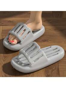 1双轻便EVA拖鞋，厚底防滑，室内浴室淋浴软底家居凉鞋浴室拖鞋，防水浴室拖鞋，适合浴室、居家休闲和客厅穿着