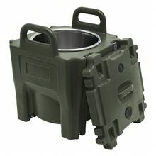 ZHFEISY 20L/21Qt Insulated Food Carrier, Stainless Steel Thermal Bucket On 4 Wheels, 15.4" Stackable Airtight Container For Hot/Cold Food, Camping, Catering, Green - default - View 6