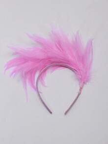 1 pezzo Fascia per capelli stile bohémien con piume colorate - Multicolore - Visualizzare 11