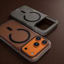 Funda de teléfono a la moda Funda de teléfono: Funda de lujo translúcida mate magnética para carga inalámbrica para iPhone 11 12 13 14 15 16 17 Pro Max Plus, diseño de cubierta transparente a prueba de golpes para chicas y mujeres, TPU suave a prueba de golpes, más protectora y femenina - 1 pieza - Ver 5