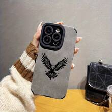 Funda de teléfono linda Funda de teléfono: Funda de teléfono con patrón de águila, diseño artístico de alta gama con agarre premium, antideslizante y a prueba de golpes, cuero sintético de piel de cordero mate de lujo, compatible con iPhone 17/17 Pro/17 Pro Max/16/16 Plus/16 Pro/16 Pro Max/15/15 Plus/15 Pro. Tu teléfono también merece un pequeño regalo. - 1 pieza - Ver 5