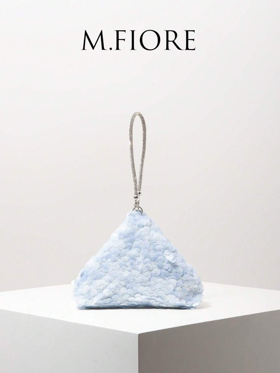 迷你钱包、亮片包、新奇包、新娘派对包、派对手拿包、派对配饰、婚礼用品、女士钱包、优雅女士手提包、女士礼物、情人节（随机图案） - 淺藍色 - 查看 1