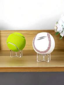 Acrylic Ball Display Stand Durable Cross Design For Soccer Basketball Baseball Football Rugby Golf Multifunctional Sphere Stable Display Holder Sports Equipment Storage Rack Clear Ball Storage Holder Suitable For Home Gyms Offices Athletic Rooms And Commercial Spaces Sports Enthusiasts Sports Essential Accessories - White - View 8