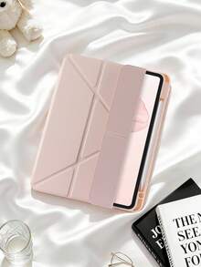 1 chiếc ốp lưng máy tính bảng màu hồng bằng acrylic mềm mại, có chân đế đa góc, tương thích với iPad Mini 6/Mini 7/Air/Air 2/9.7/10.2/10.5/Air 4/Air 5/10.9/Pro 11-Inch/10th/12.9/Air 11-Inch (M2) 2024/Air 11-Inch (M3) 2025/ (A16) 11-Inch thế hệ thứ 11 2025/Air 13-Inch (M2) 2024/Pro 11-Inch (M4) 2024/Pro 13-Inch (M4) 2024 - Hồng - Xem 5