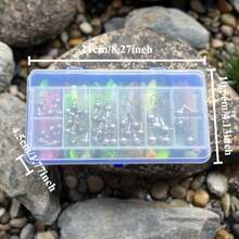 85pcs Fishing Jig Heads Set With Hook Box, Including 45 Jig Heads And 40 T-Tail Soft Baits, Soft Lure Hooks For Crappie, Bass, Trout, Saltwater & Freshwater Universal Fishing Tackle Kit, Essential For Lure Fishing Enthusiasts - White - View 5