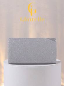 Túi xách dự tiệc dạ hội lấp lánh màu bạc Glintelle dành cho nữ, được làm thủ công với các mảng đính sequin, kiểu dáng nắp gập sáng bóng, ví nữ, kèm dây xích kim loại có thể tháo rời, thích hợp cho đám cưới, tiệc tùng, dạ hội, hộp đêm, váy dạ hội, quà tặng ngày lễ cho nữ, các sự kiện tựu trường. - Bạc - Xem 8